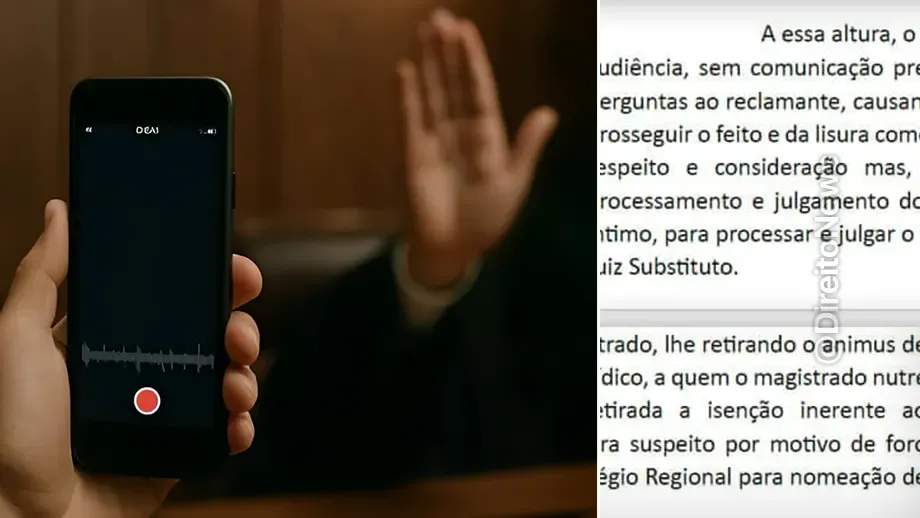 advogado ve parcialidade grava audiencia juiz declara suspeito