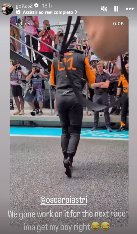 F1: Jogador da NFL reage a'griddy' feito por Piastri em Miami: "Vamos trabalhar nisso"