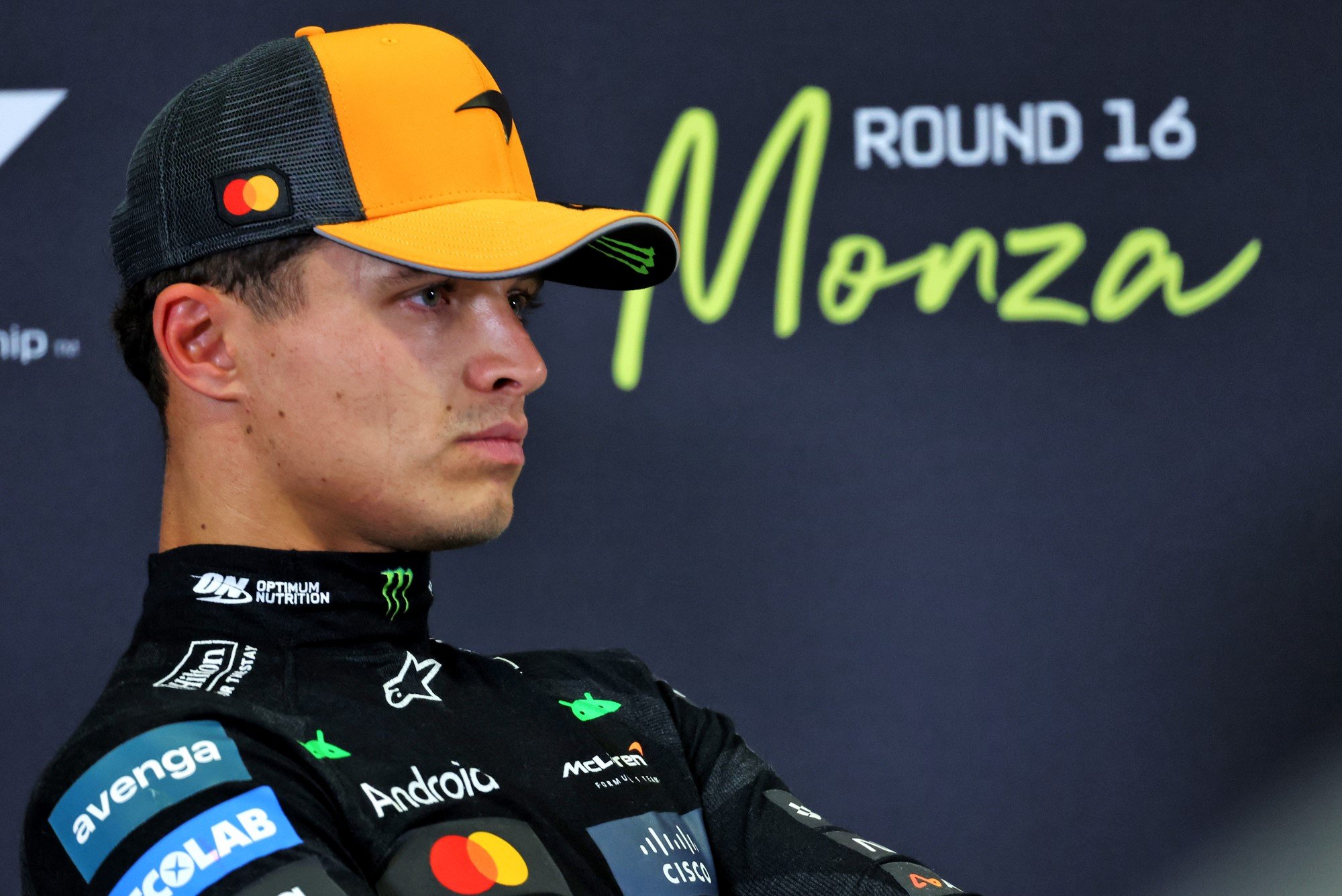 Lando Norris (GBR) McLaren in the post qualifying FIA Press Conference.