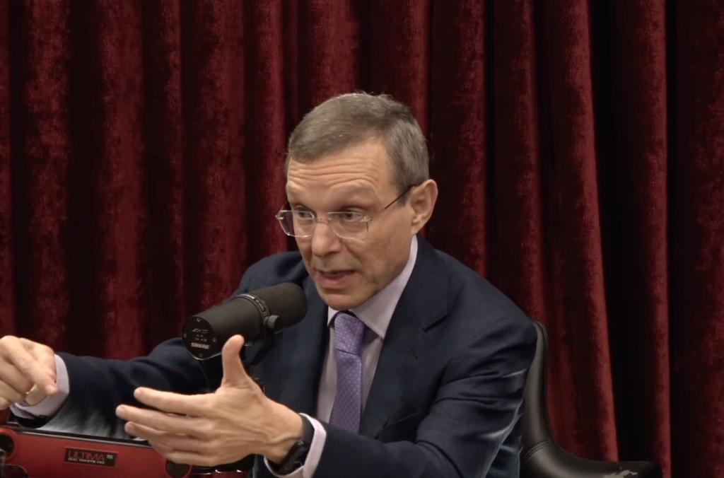 2025-joe-rogan-experience-avi-114418329 Avi Loeb talking during a podcast