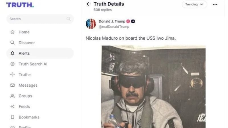 Nicolas Maduro em navio americano